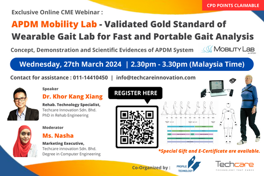Exclusive CME Webinar Invitation - APDM Mobility Lab : Validated Gold Standard of Wearable Gait Lab for Fast and Portable Gait Analysis