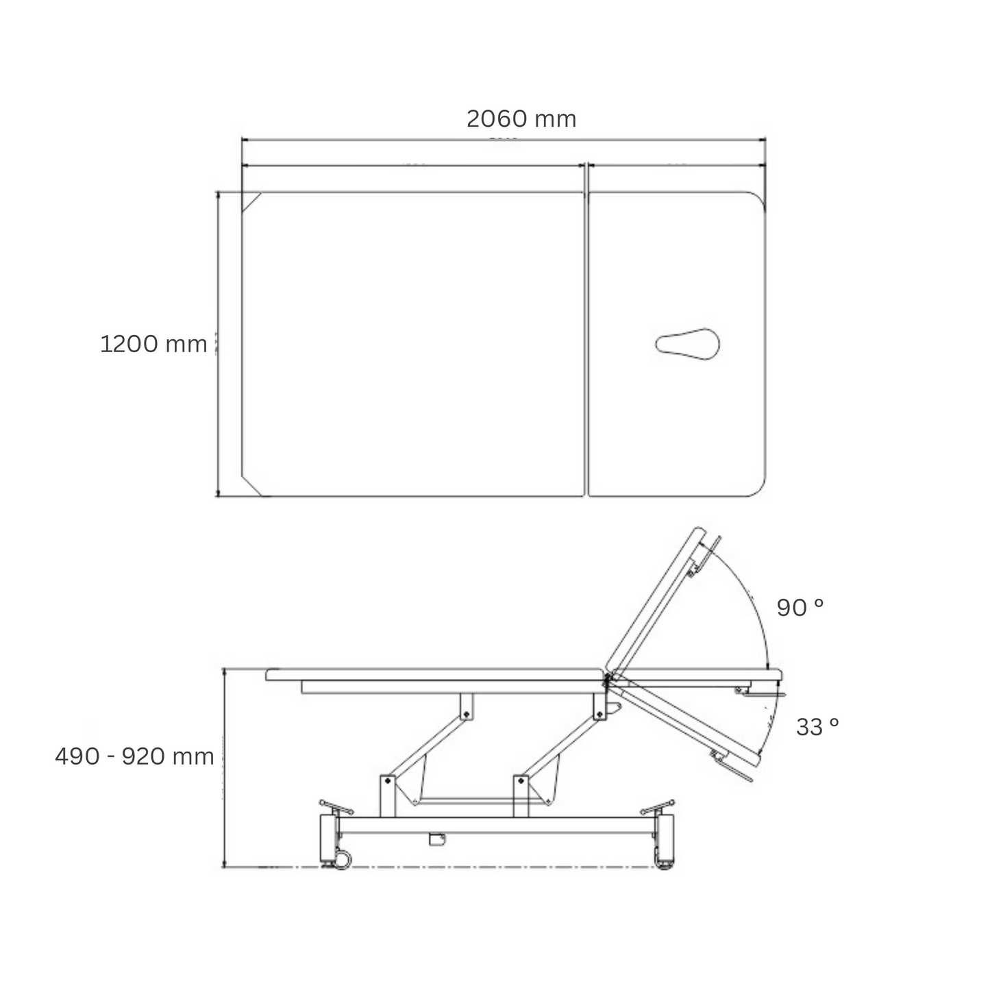 2 Section Electric Bobath Treatment Table (TT-T107W)