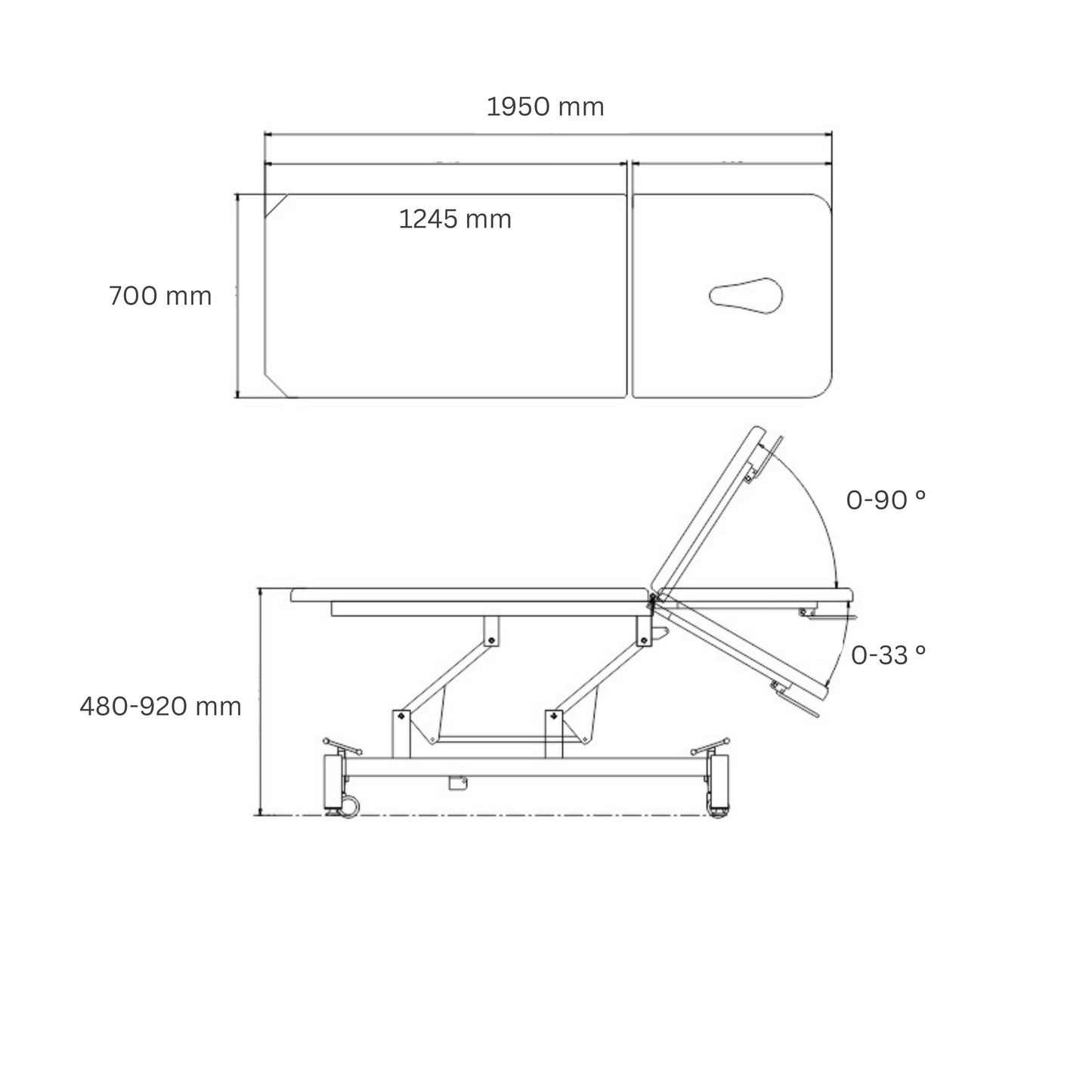 2 Section Electric Treatment Table (TT-T107)