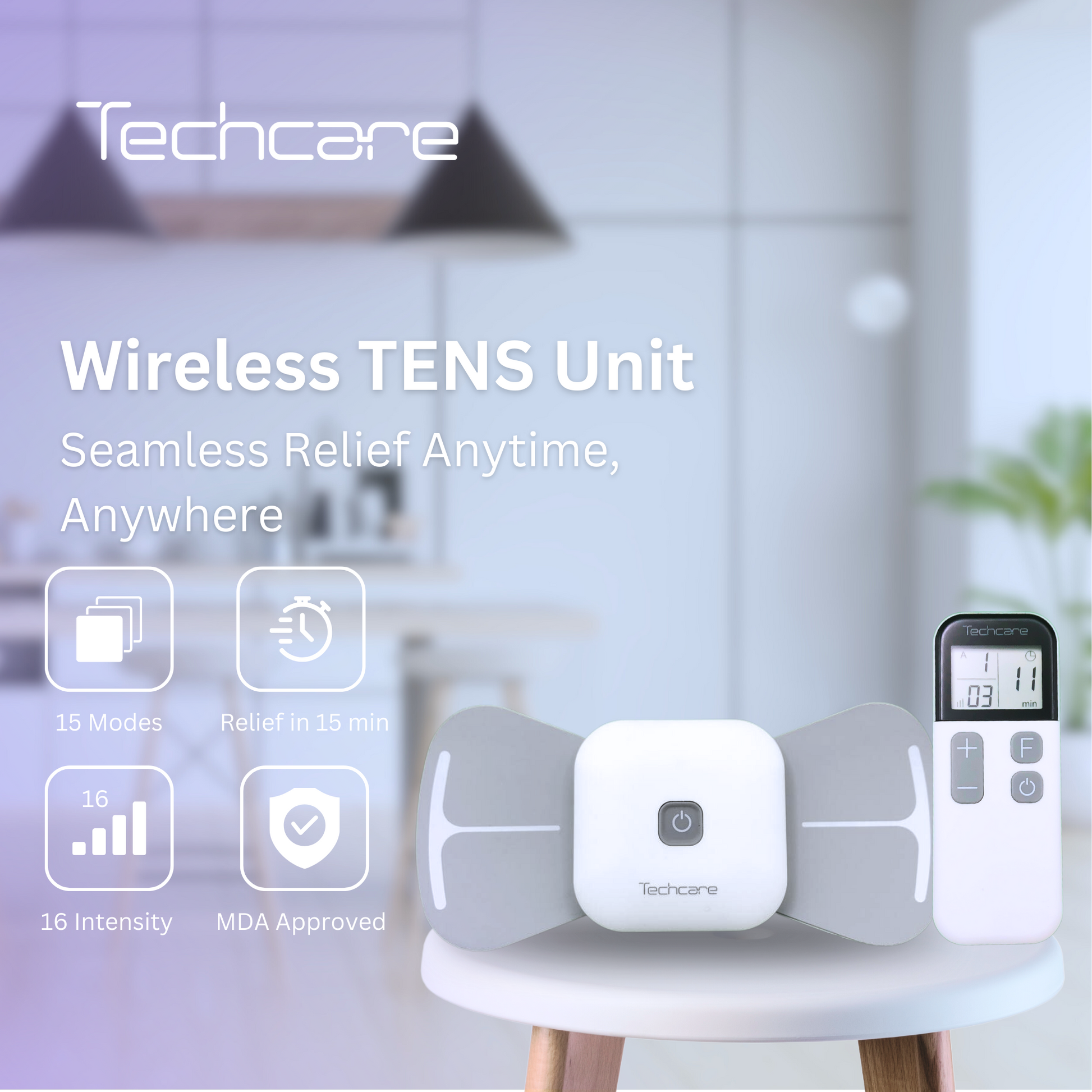 TechCare Mini Massager Tens Unit Lifetime Warranty Tens Machine for Drug  Free Pain Management, Back Pain and Rehabilitation (BLUE) 